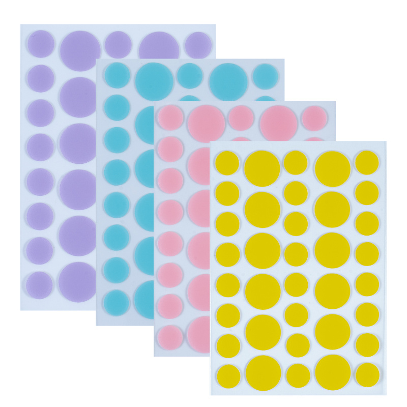 Farvede hydrokolloid acne patches